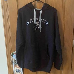 Oakland Raiders Antigua Black Hooded Sweatshirt- Size Large Men’s